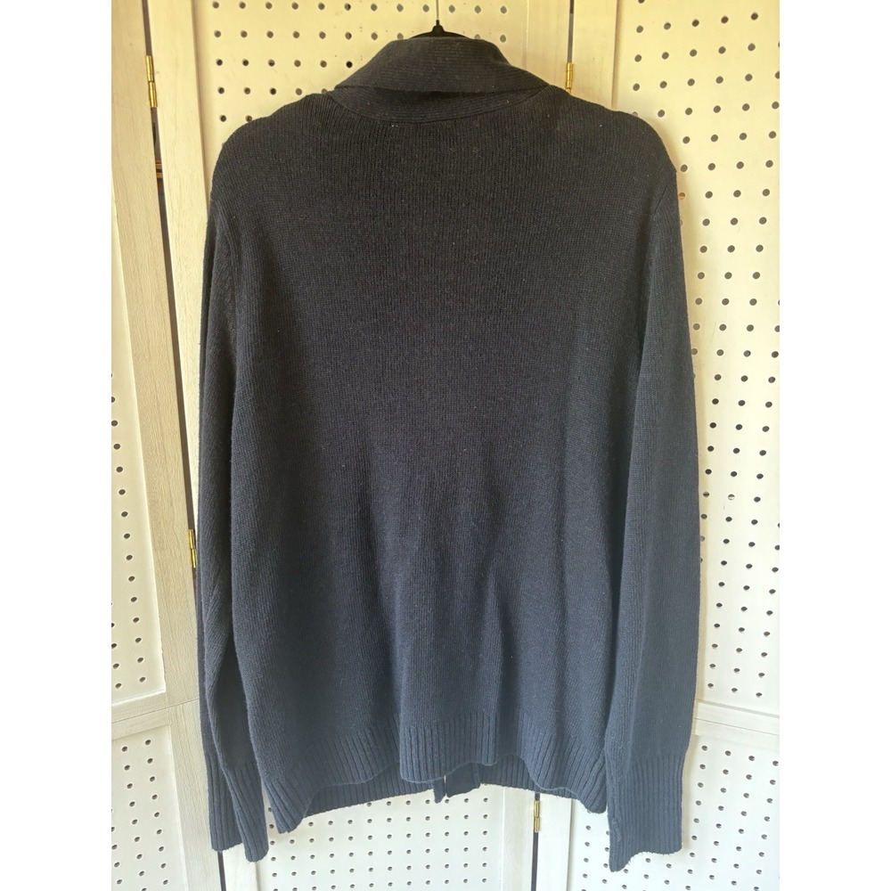 BDG Toggle Cardigan Sweater Adult Large Navy Blue Lambs Wool Blend - Picture 6 of 6